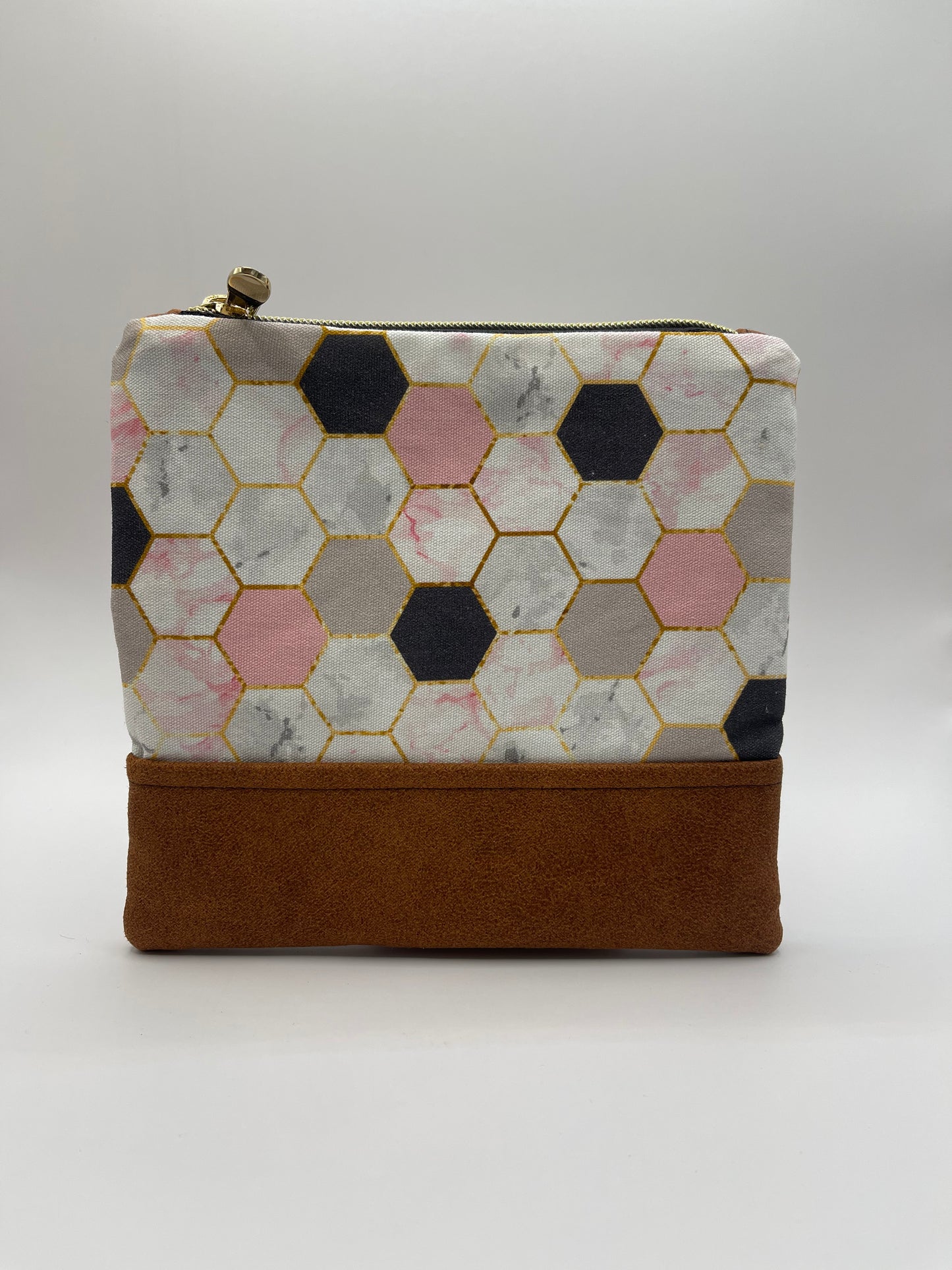 Pink Marble Geo/Tan