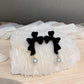 Bow Earrings - Black