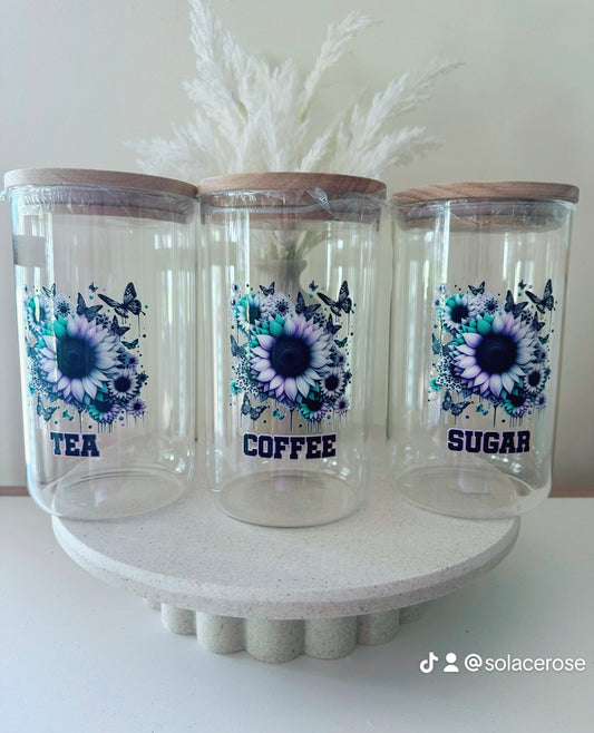 Tea, Coffee, Sugar Canisters