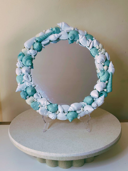 Shell Mirror - Teal