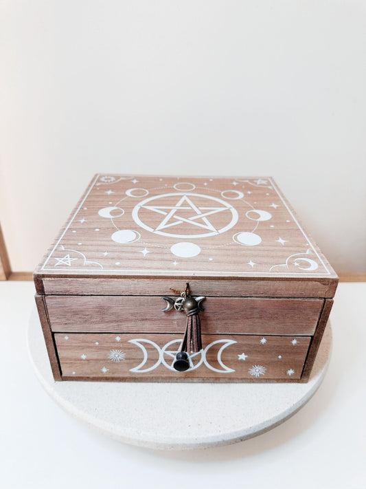 Triple Moon Square Jewellery Box