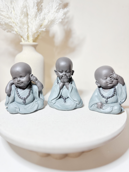 Turquoise Monks Set of 3