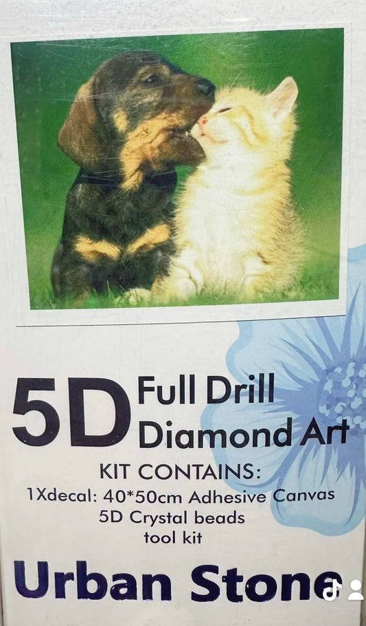 Diamond Painting - Puppy & Kitten