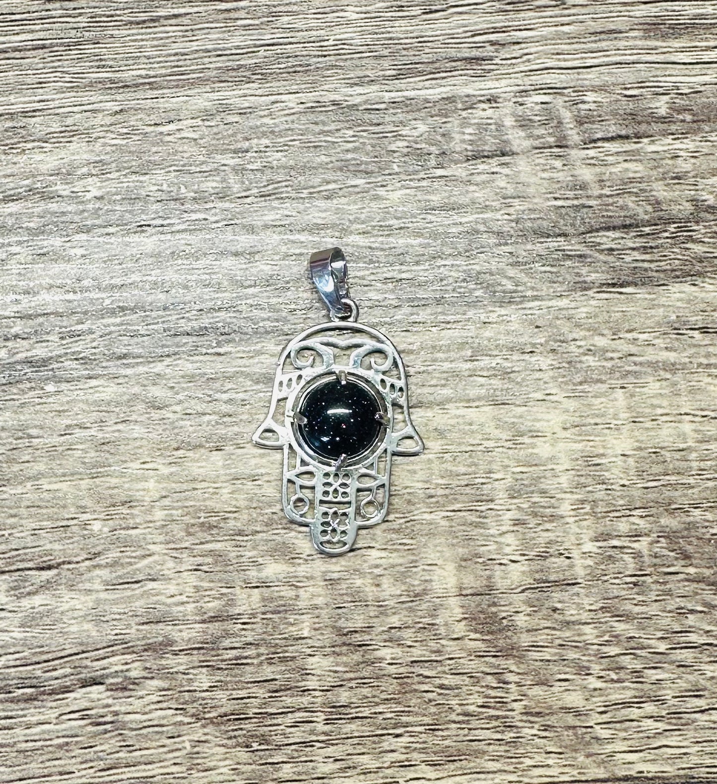 Blue Sandstone Hamsa Hand