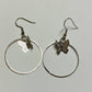 Nyla Rose Butterfly Hoop Earrings - Silver