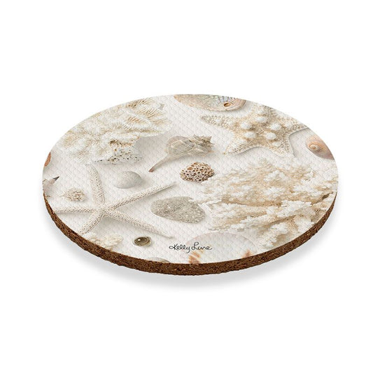 Indigo Shells White Placemats Set of 6