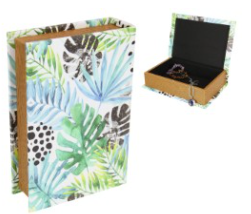 Green Fern Book Jewellery Box