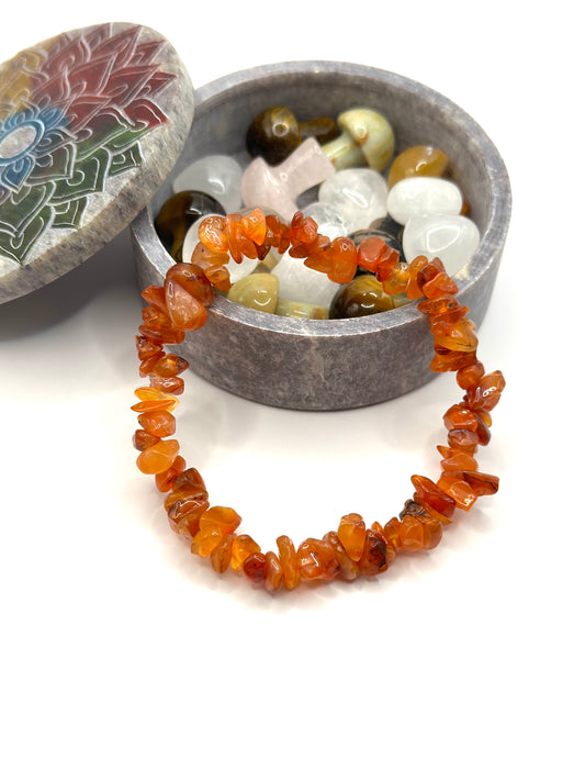 Carnelian Chip Bracelet