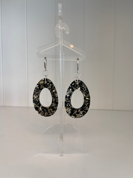 Black and Gold flecks Leverback