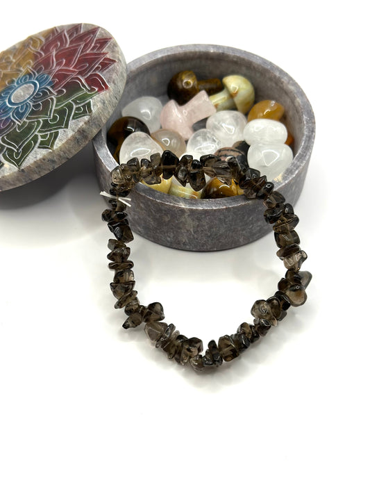 Smokey Quartz Chip Bracelet