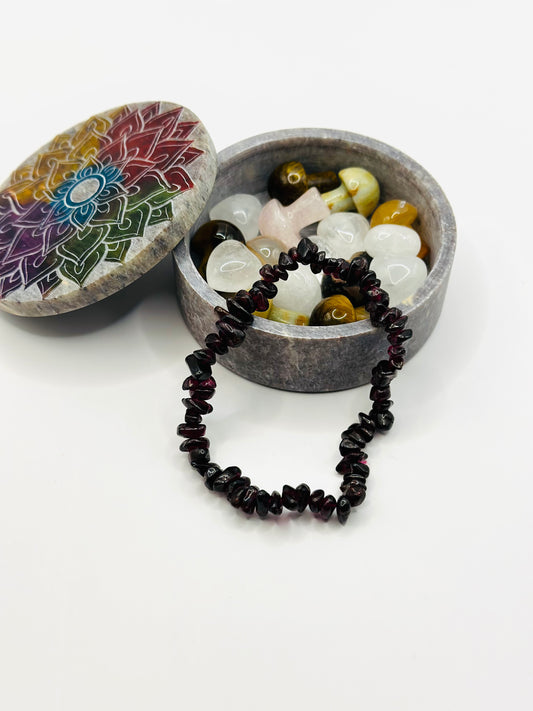 Garnet Chip Bracelet