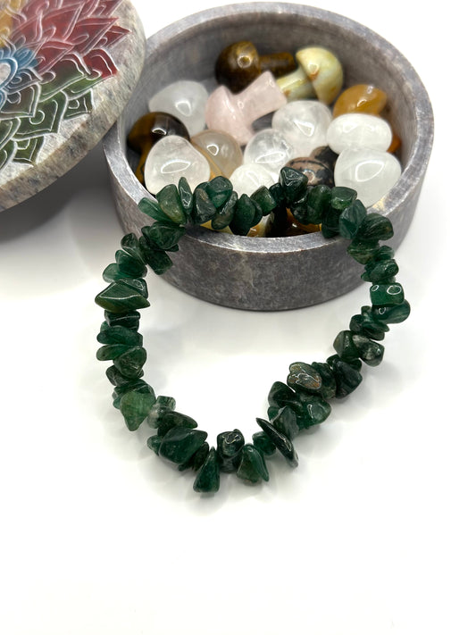 Green Aventurine Chip Bracelet