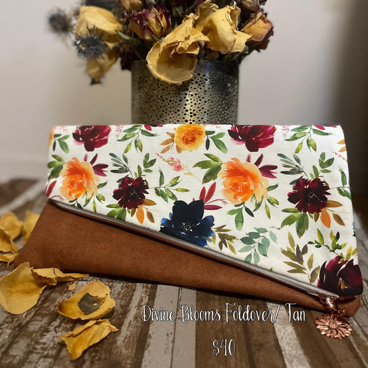 Divine Blooms Fold Over - Tan