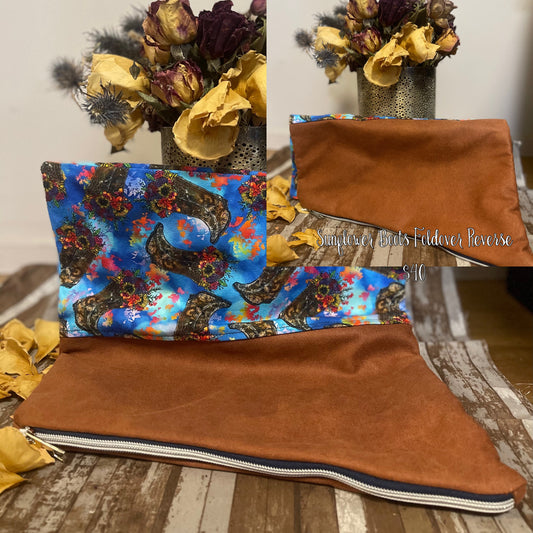 Blue Boots Reverse Fold over