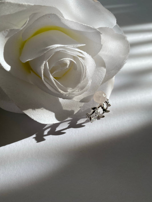 Rose Quartz Wreath Ring