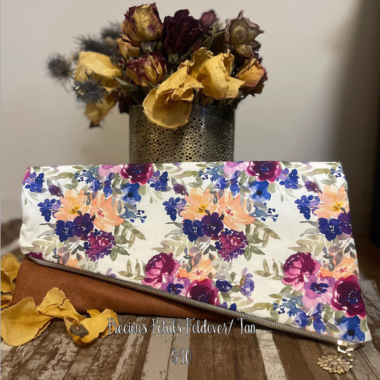 Precious Petals Fold Over - Tan