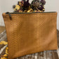 Tan Croc Faux Large