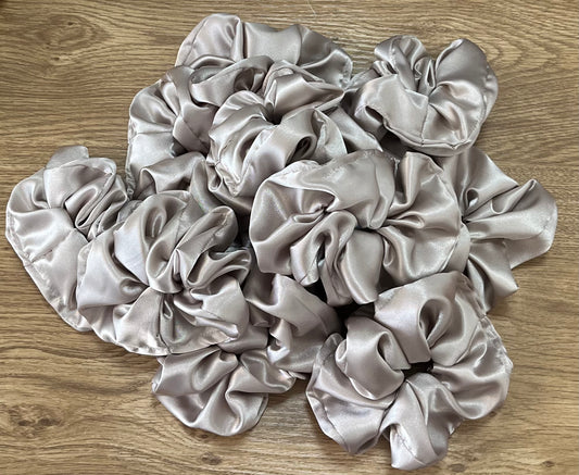 Mushroom Satin Scrunchie