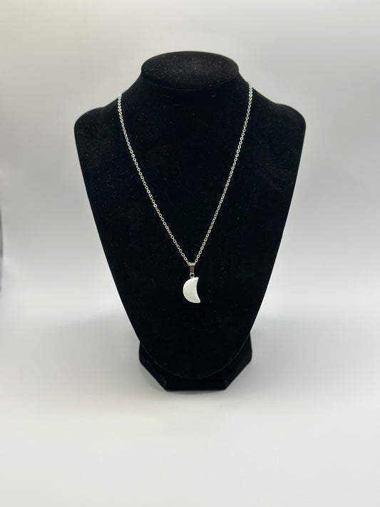 Howlite Crystal Moon Necklace