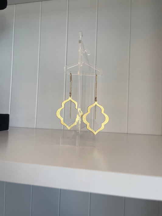 Brass Chandelier Earrings